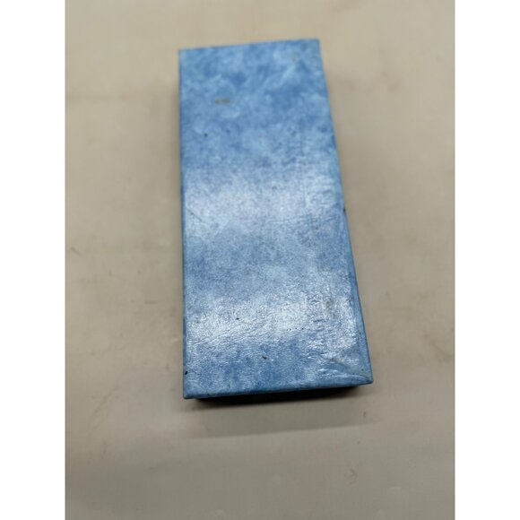 Vintage Blue Floral Design Rectangular trinket Box cardboard 11.5x4.5x1" READ - Picture 5 of 6
